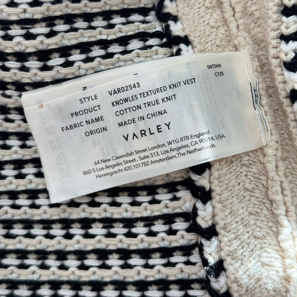 Varley Anthropologie Women's Large Knowles Textured Knit Sweater Vest Birch - Picture 8 of 12